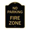 Signmission No Parking Sign No Parking Fire Zone, Black & Gold Aluminum Sign, 18" x 24", BG-1824-23667 A-DES-BG-1824-23667 - alternate 1
